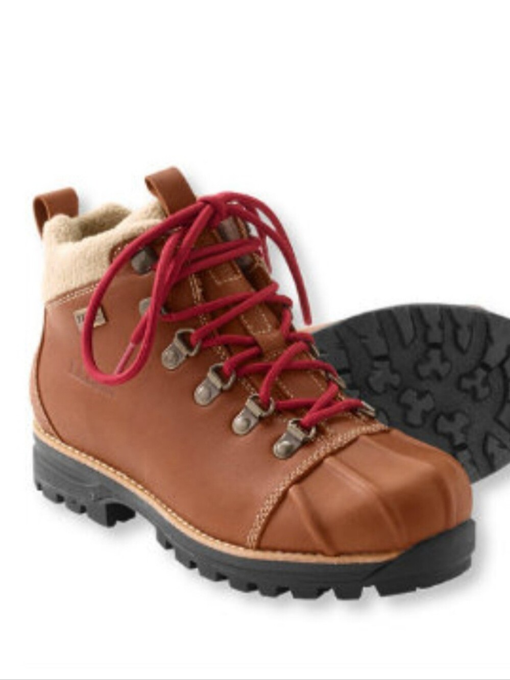 L.L. Bean Women's Knife Edge Brown Leather Hiking Boots - 7.5